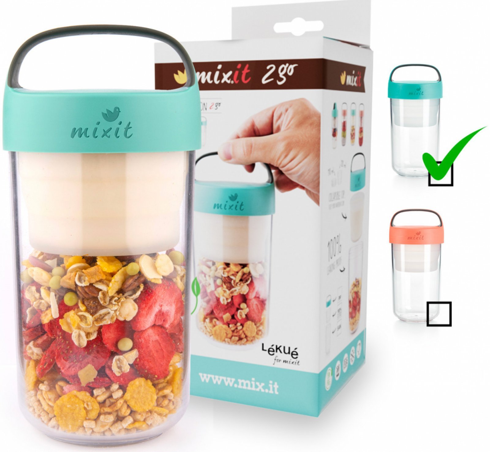 Mixit 2go nádoba 600 ml mintová